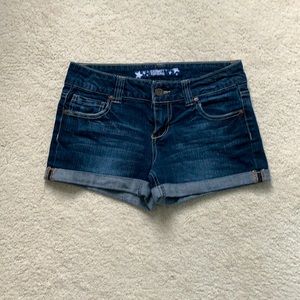 Cuffed Jean Shorts